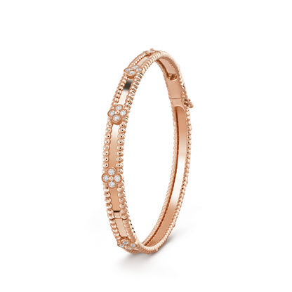 [Everoly JW]クローバーブレスレット 4mm ダイヤモンド