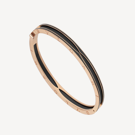 [Everoly JW]ZERO 1 PINK GOLD WITH MATTE BLACK CERAMIC BRACELET