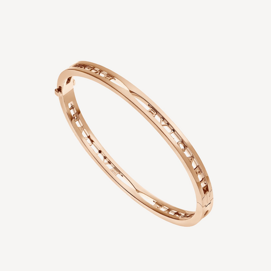 [Everoly JW]ZERO 1 SPIRAL LOGO PINK GOLD BRACELET