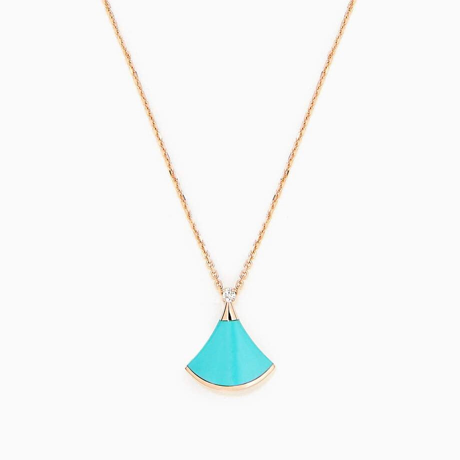 [Everoly JW]DREAM NECKLACE TURQUOISE PINK GOLD