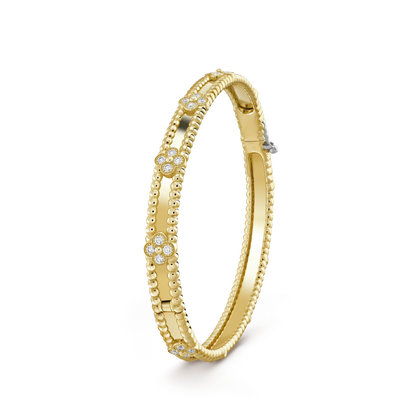 [Everoly JW]クローバーブレスレット 4mm ダイヤモンド