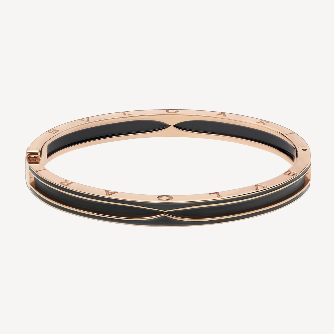 [Everoly JW]ZERO 1 ピンクゴールド マットブラックセラミックブレスレット