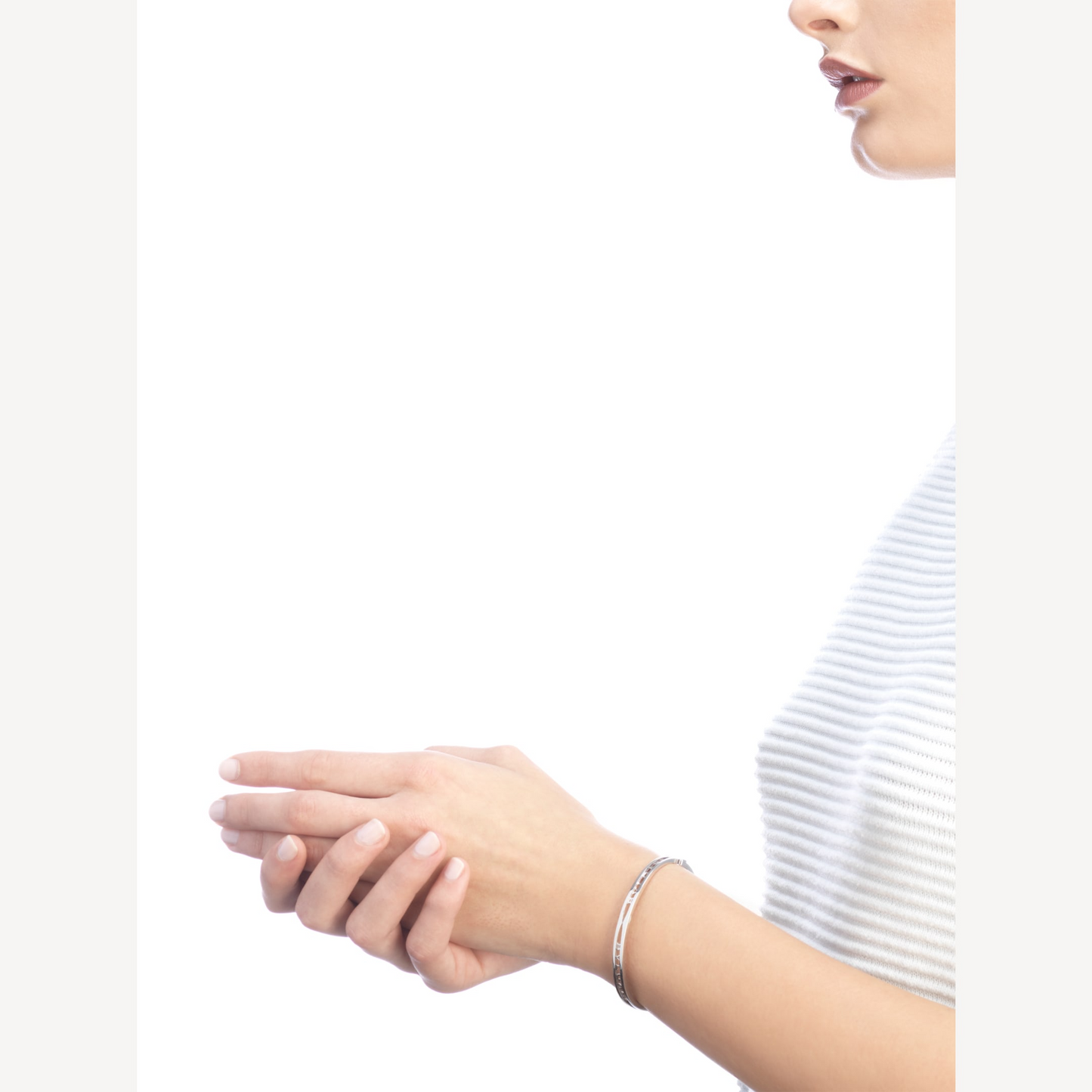 [Everoly JW]ZERO 1 SPIRAL LOGO SILVER BRACELET
