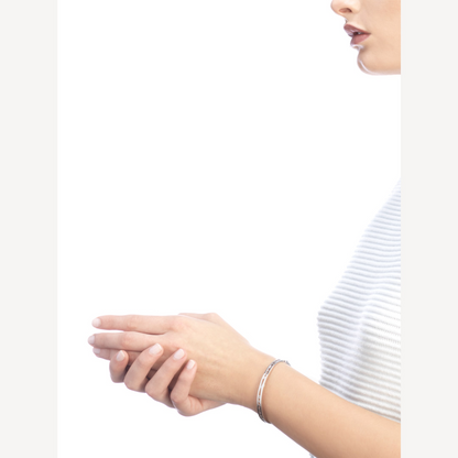 [Everoly JW]ZERO 1 SPIRAL LOGO SILVER BRACELET