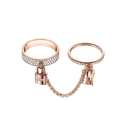 [Everoly JW]HM KELLY CLOCHETTE DOPPELRING MIT DIAMANTEN