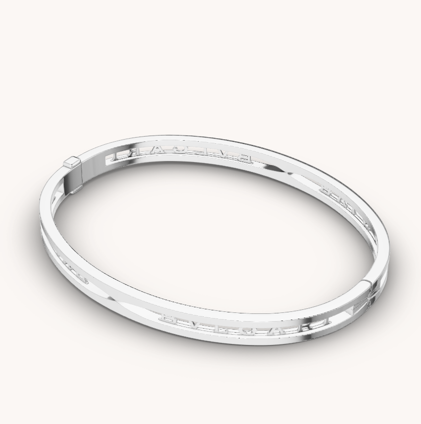 [Everoly JW]ZERO 1 SPIRAL LOGO SILVER BRACELET