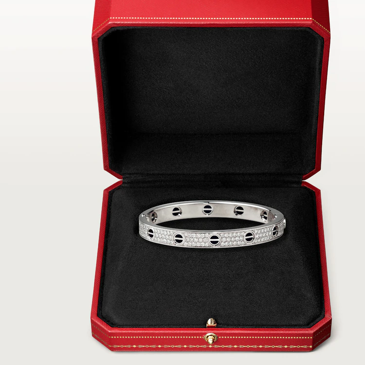 [Everoly JW] LIEBESARMBAND 6,1 MM DIAMANTBESATZTE KERAMIK 