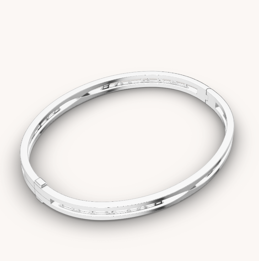 [Everoly JW]ZERO 1 SPIRAL LOGO SILVER BRACELET