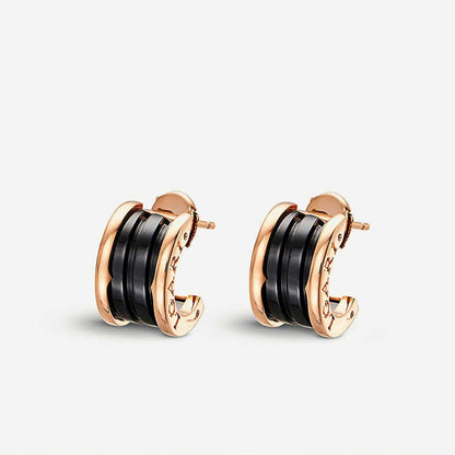 [Everoly JW]ZERO 1 PINK GOLD CERAMIC EARRINGS