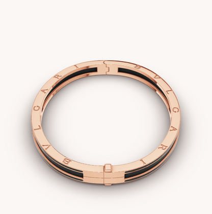 [Everoly JW]ZERO 1 ピンクゴールド マットブラックセラミックブレスレット