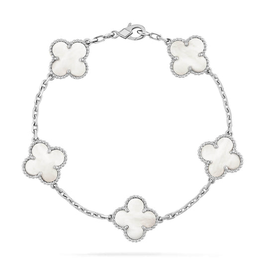 [Everoly JW]CLOVER SILBER MOP 5 MOTIV ARMBAND 
