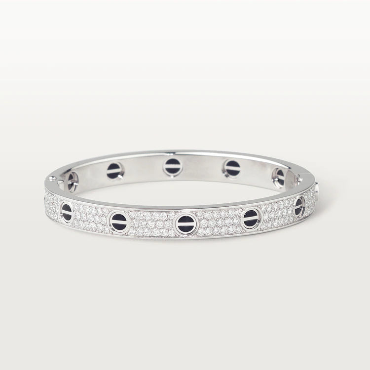[Everoly JW] LIEBESARMBAND 6,1 MM DIAMANTBESATZTE KERAMIK 