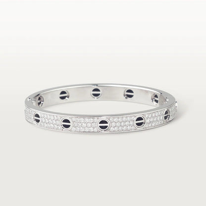 [Everoly JW] LIEBESARMBAND 6,1 MM DIAMANTBESATZTE KERAMIK 