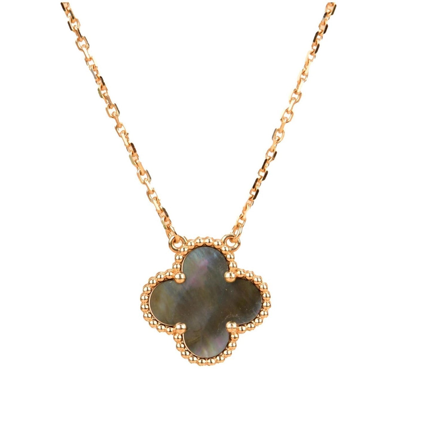 [Everoly JW]CLOVER 15MM  GRAY MOTHER OF PEARL NECKLACE