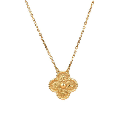 [Everoly JW]CLOVER 15MM  BRONZING NECKLACE