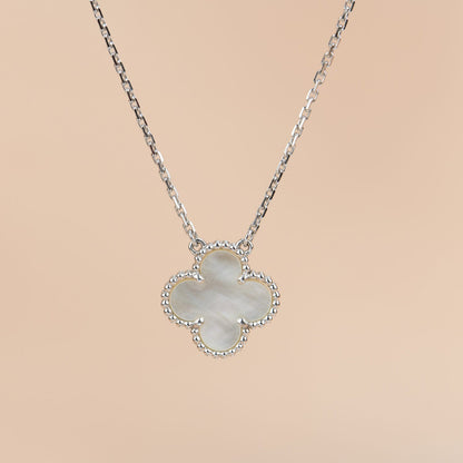 [Everoly JW]CLOVER  15MM WHITE MOTHER-OF-PEARL SILVER