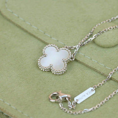 [Everoly JW]CLOVER  15MM WHITE MOTHER-OF-PEARL SILVER