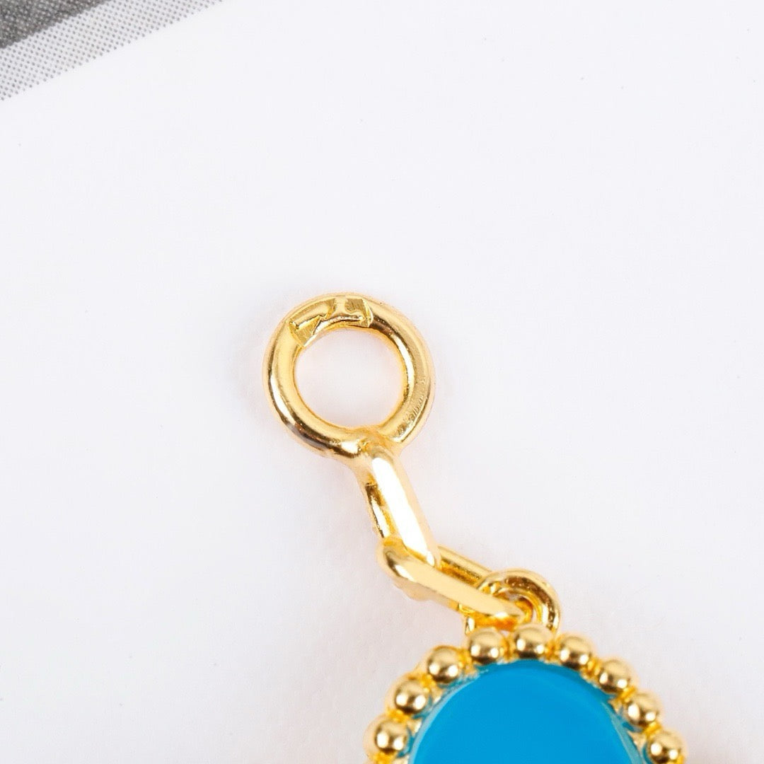 [Everoly JW]CLOVER 5 MOTIFS TURQUOISE BRACELET