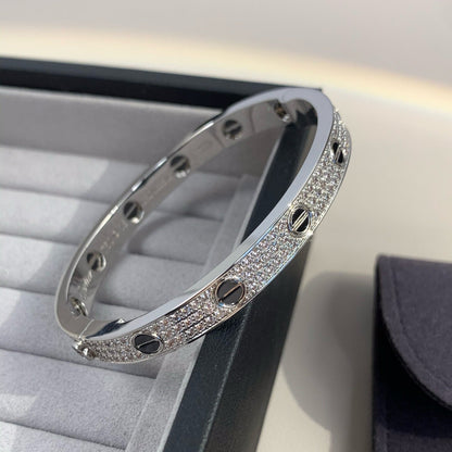[Everoly JW] LIEBESARMBAND 6,1 MM DIAMANTBESATZTE KERAMIK 