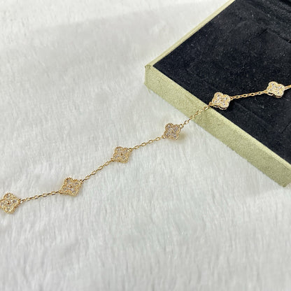 [Everoly JW]CLOVER 6 MOTIF DIAMOND BRACELET