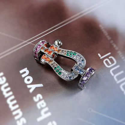 [Everoly JW]FORC ラージホースシューカラーダイヤモンドブレスレット シルバー