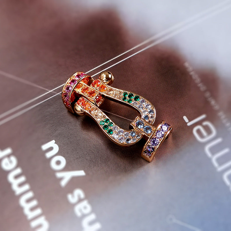 [Everoly JW]FORC ラージホースシューカラーダイヤモンドブレスレット シルバー