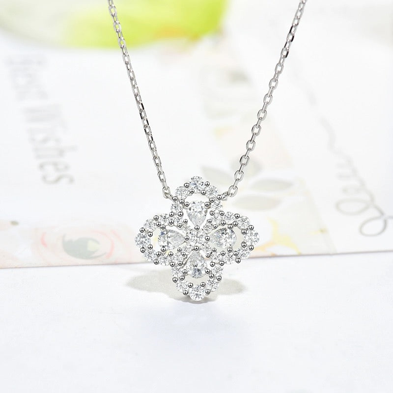 [Everoly JW]LOOP NECKLACE FULL MOTIF DIAMOND 16MM MULTIPLE COLORS