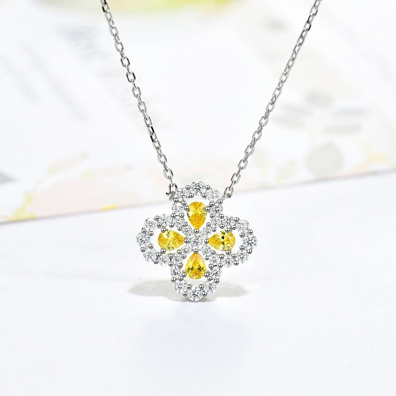 [Everoly JW]LOOP NECKLACE FULL MOTIF DIAMOND 16MM MULTIPLE COLORS