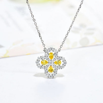 [Everoly JW]LOOP NECKLACE FULL MOTIF DIAMOND 16MM MULTIPLE COLORS