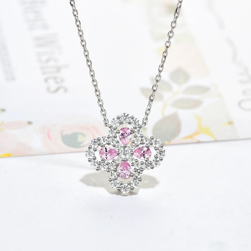 [Everoly JW]LOOP NECKLACE FULL MOTIF DIAMOND 16MM MULTIPLE COLORS