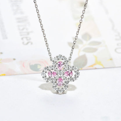 [Everoly JW]LOOP NECKLACE FULL MOTIF DIAMOND 16MM MULTIPLE COLORS