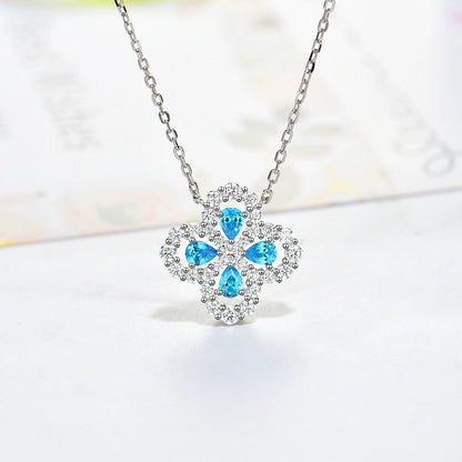 [Everoly JW]LOOP NECKLACE FULL MOTIF DIAMOND 16MM MULTIPLE COLORS