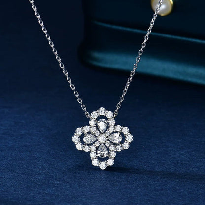 [Everoly JW]LOOP NECKLACE FULL MOTIF DIAMOND 16MM MULTIPLE COLORS