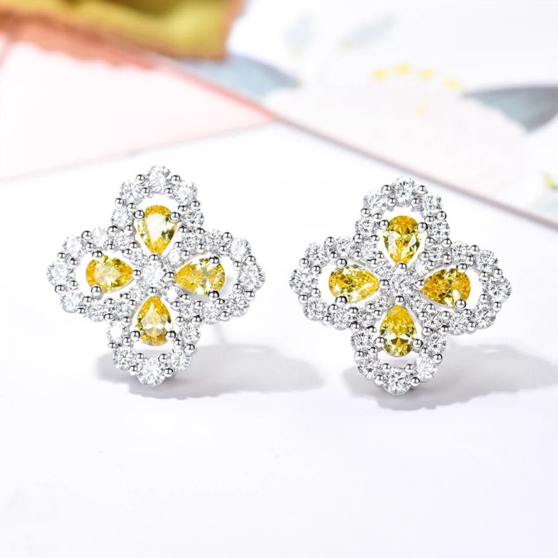 [Everoly JW]LOOP EARRINGS FULL MOTIF DIAMOND 16MM
