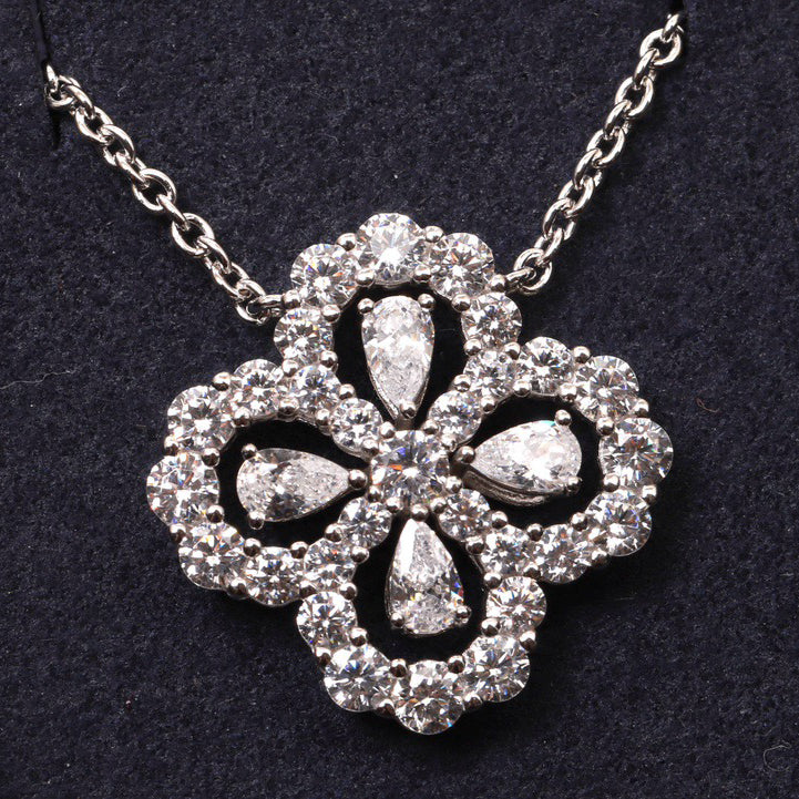 [Everoly JW]LOOP NECKLACE FULL MOTIF DIAMOND 16MM MULTIPLE COLORS