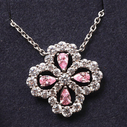 [Everoly JW]LOOP NECKLACE FULL MOTIF DIAMOND 16MM MULTIPLE COLORS