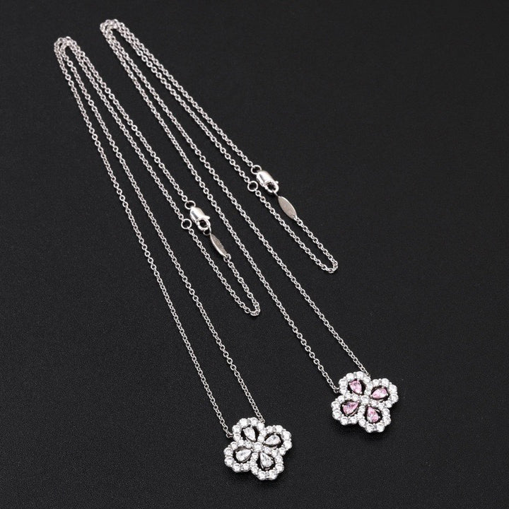 [Everoly JW]LOOP NECKLACE FULL MOTIF DIAMOND 16MM MULTIPLE COLORS