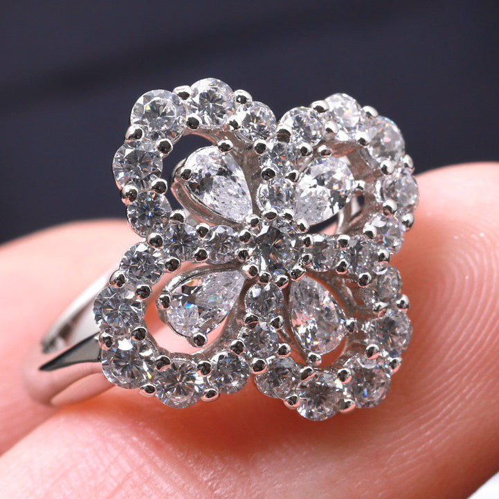 [Everoly JW]LOOP RING VOLLMOTIV DIAMANT 16MM SILBER