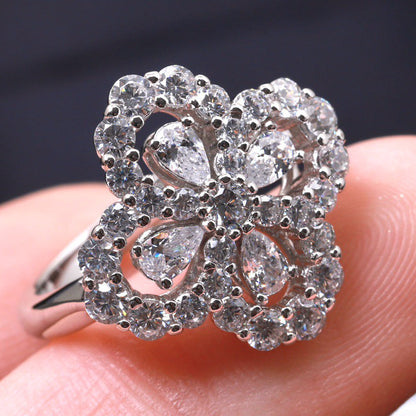 [Everoly JW]LOOP RING VOLLMOTIV DIAMANT 16MM SILBER