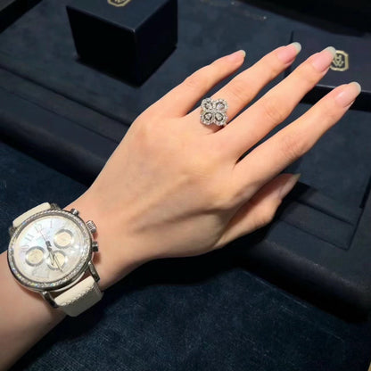 [Everoly JW]LOOP RING VOLLMOTIV DIAMANT 16MM SILBER
