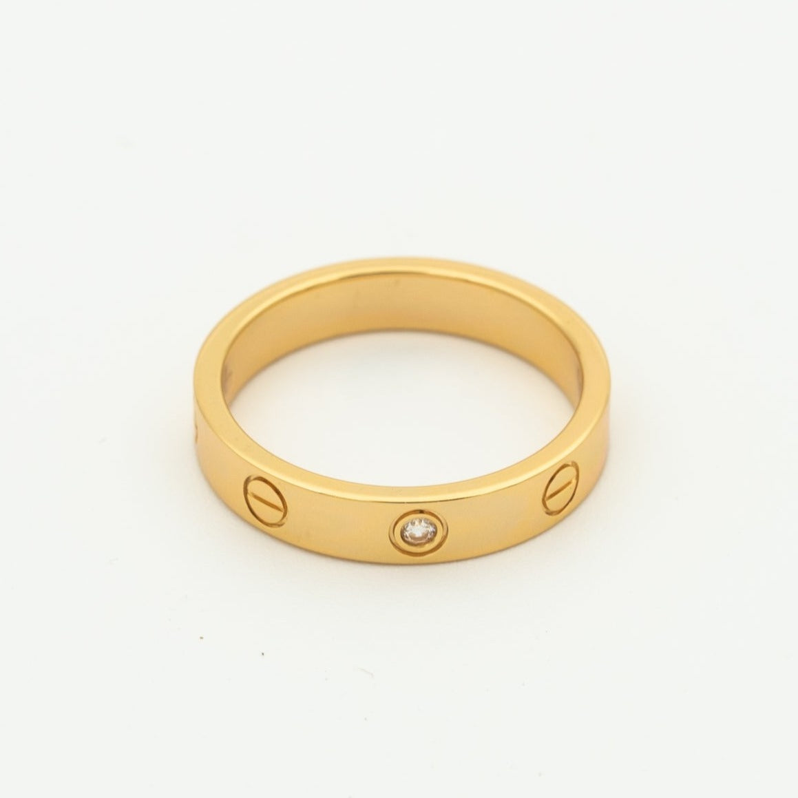 [Everoly JW]LOVE RING 4MM 1 DIAMOND PINK GOLD