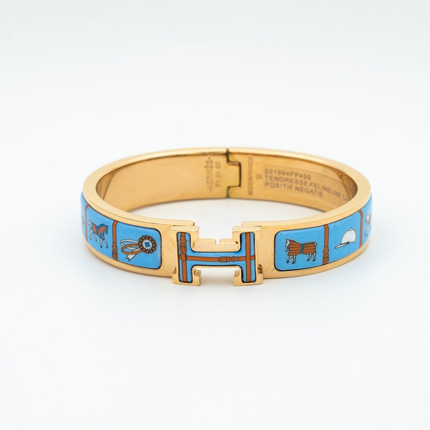[Everoly JW]H PINK GOLD BRACELET BLUE CERAMIC