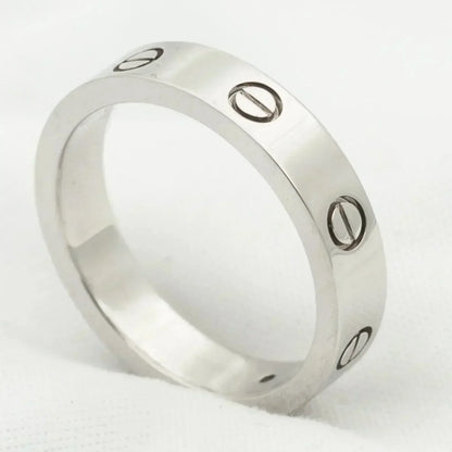 [Everoly JW]LOVE RING 4MM 1 DIAMOND SILVER