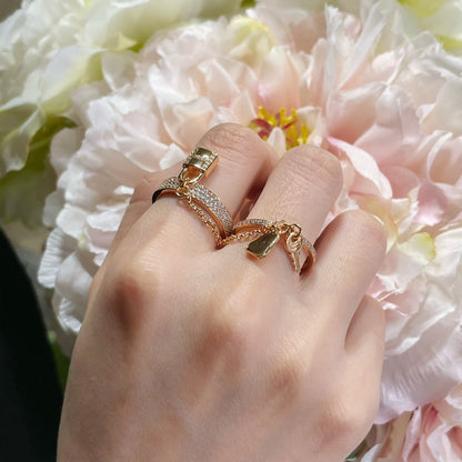 [Everoly JW]HM KELLY CLOCHETTE DOPPELRING MIT DIAMANTEN