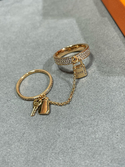 [Everoly JW]HM KELLY CLOCHETTE DOPPELRING MIT DIAMANTEN