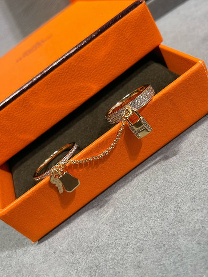 [Everoly JW]HM KELLY CLOCHETTE DOPPELRING MIT DIAMANTEN