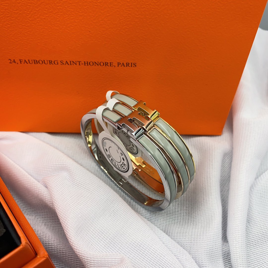 [Everoly JW]KLASSISCHES HM CLIC GRÜNES 8MM EMAILLE-ARMBAND