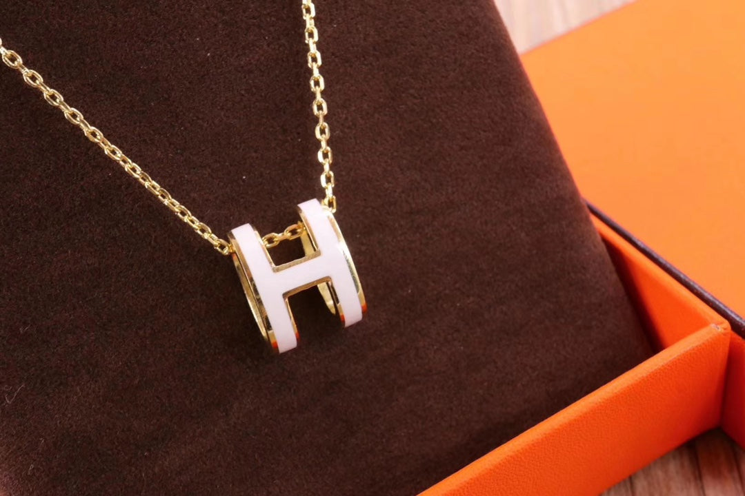 [Everoly JW]HM CLIC YELLOW ENAMEL GOLD NECKLACE