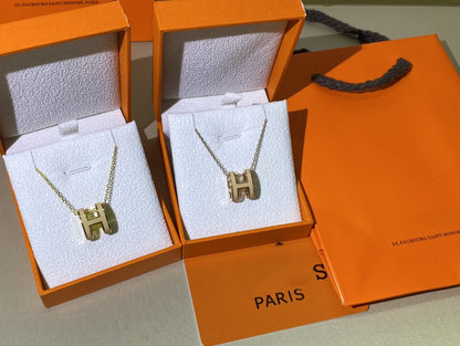 [Everoly JW]HM CLIC YELLOW ENAMEL GOLD NECKLACE
