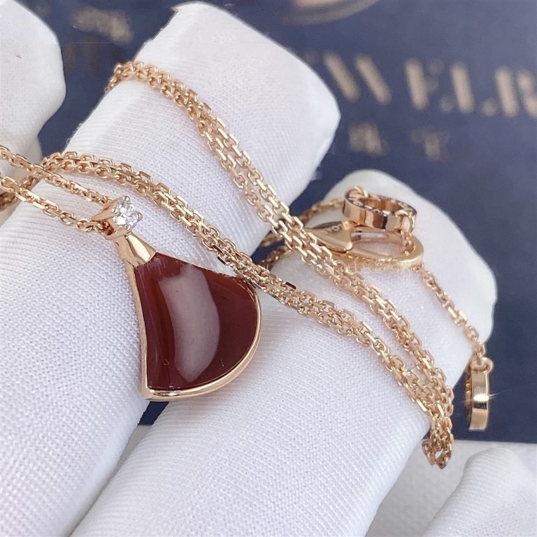 [Everoly JW]DREAM NECKLACE CARNELIAN 1 DIAMOND